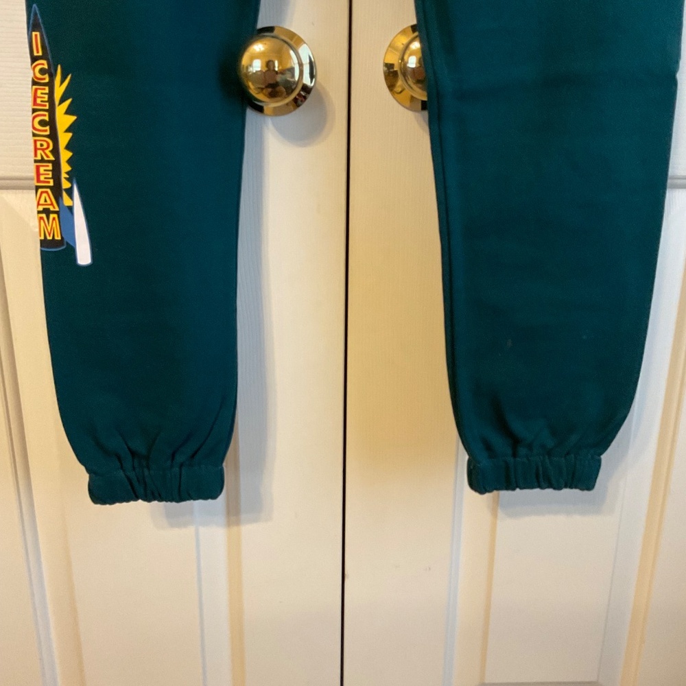 ICE CREAM Billionaire Boys Club M Deep Teal Cherry Pant Sweatpants Joggers Pants - Picture 12 of 12